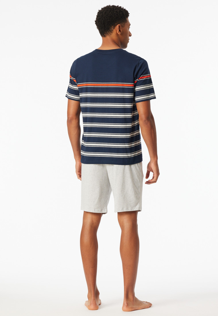 Pyjama korte streepjes nachtblauw - Casual Nightwear