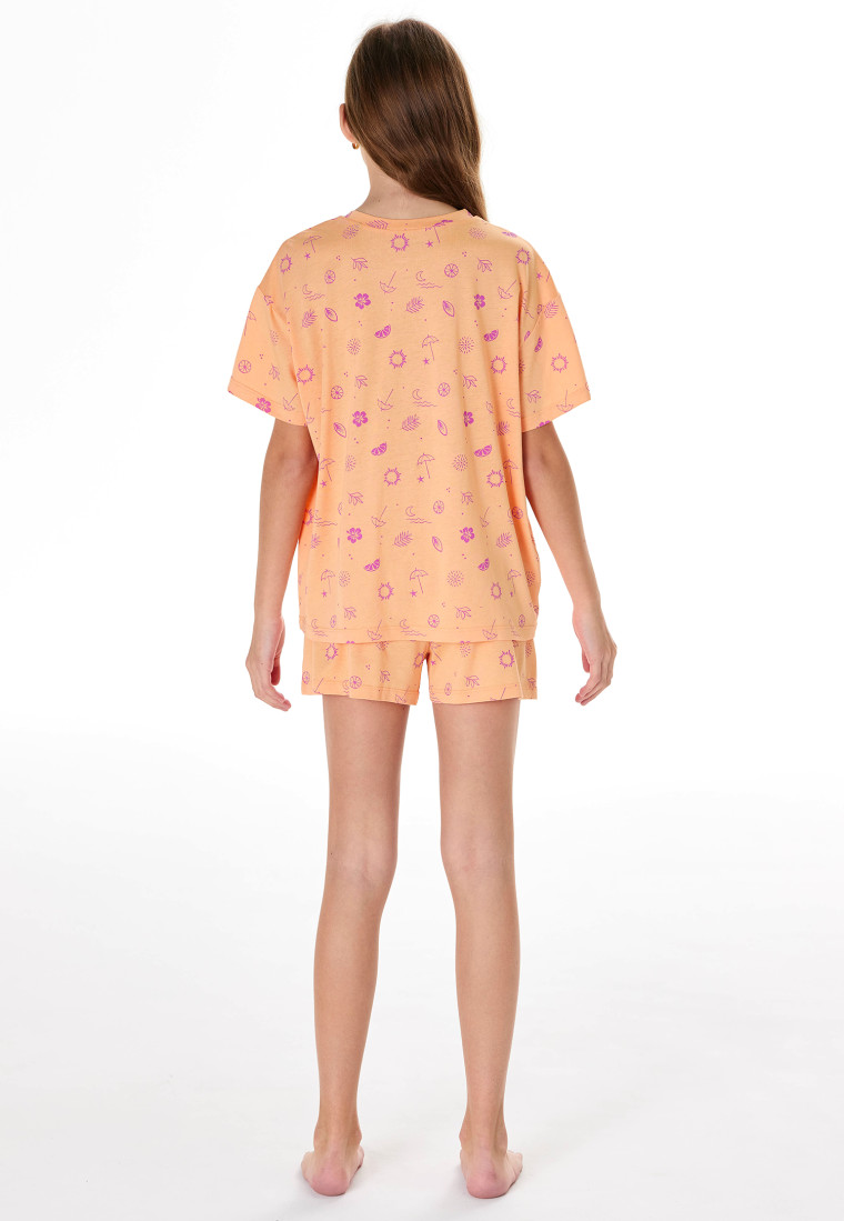 Pyjama korte zomer perzikoranje - Teens Nightwear