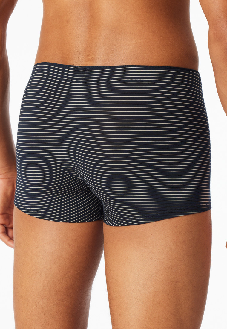 Shorts Modal Streifen nachtblau - Long Life Soft