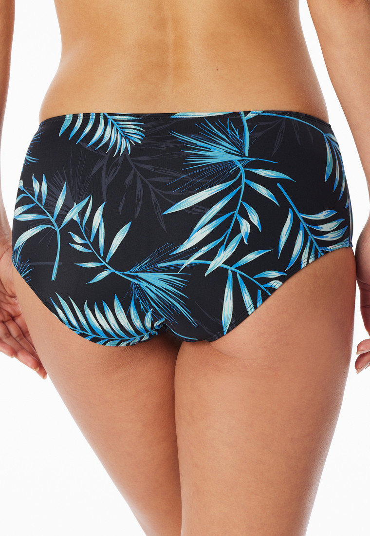 Bikinibroekje jersey gerecycled palm multicolour - Aqua