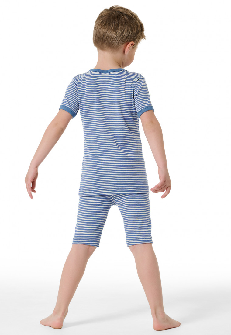 Short pyjamas striping denim blue - Natural Love