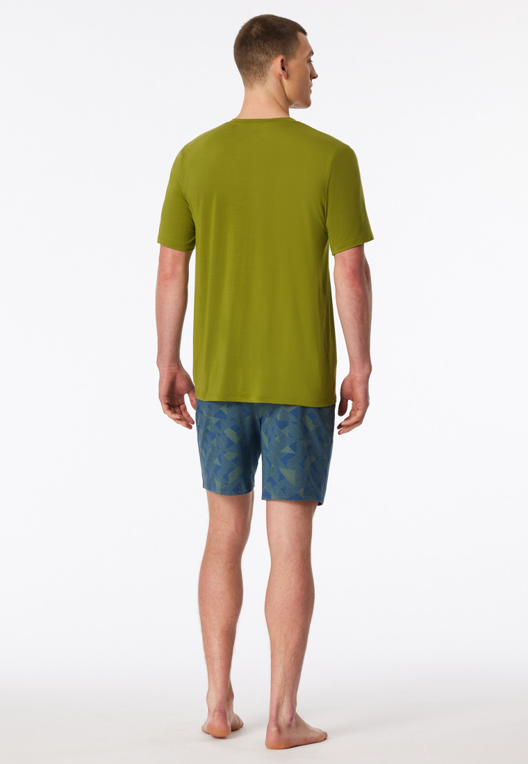 Pyjama court vert gazon - Long Life Soft