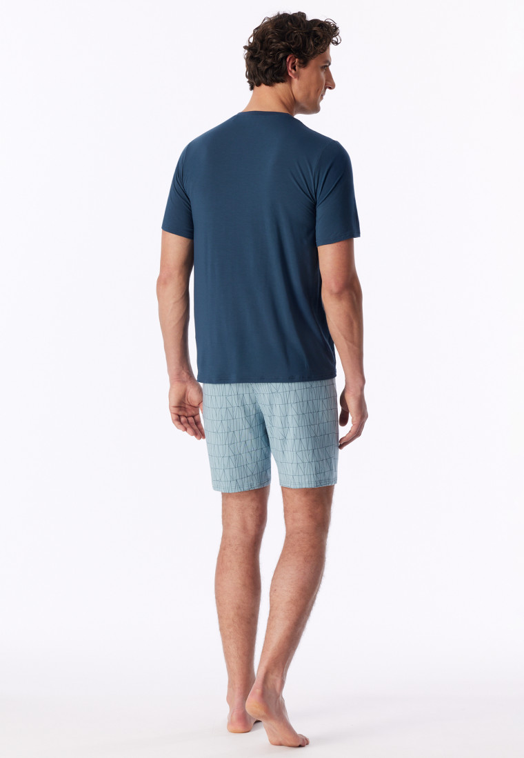 Short Pyjamas, Deep Blue - Long Life Soft