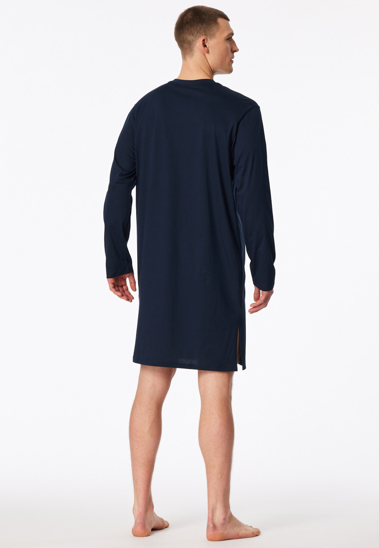 Nachthemd langarm blau - Comfort Nightwear