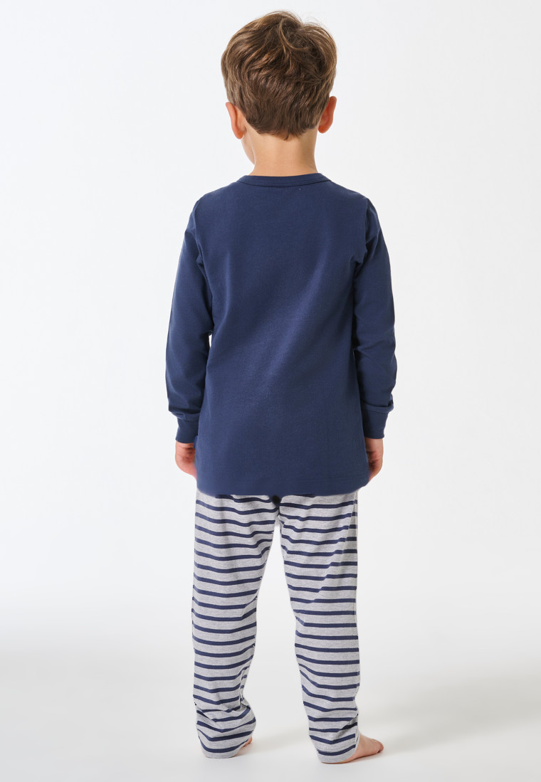 Pigiama lungo a righe blu scuro - Nightwear per bambini