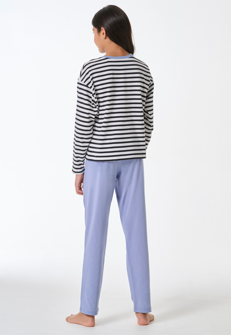 Pigiama lungo a righe multicolore - Teens Nightwear