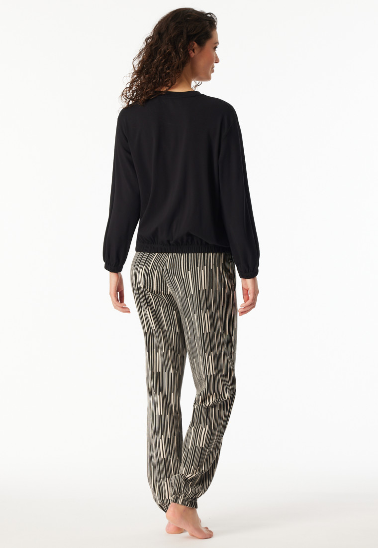 Pyjama lange pyjama zwart - Modern Nightwear