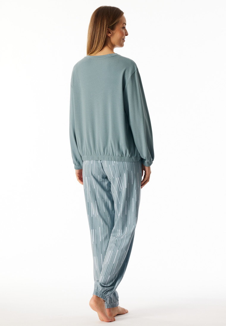 Lange pyjama manchetten mineraal - Modern Nightwear