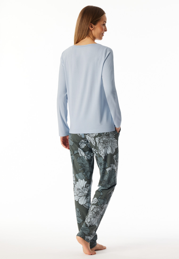Pyjama long aloe vera fleurs air - Selected premium