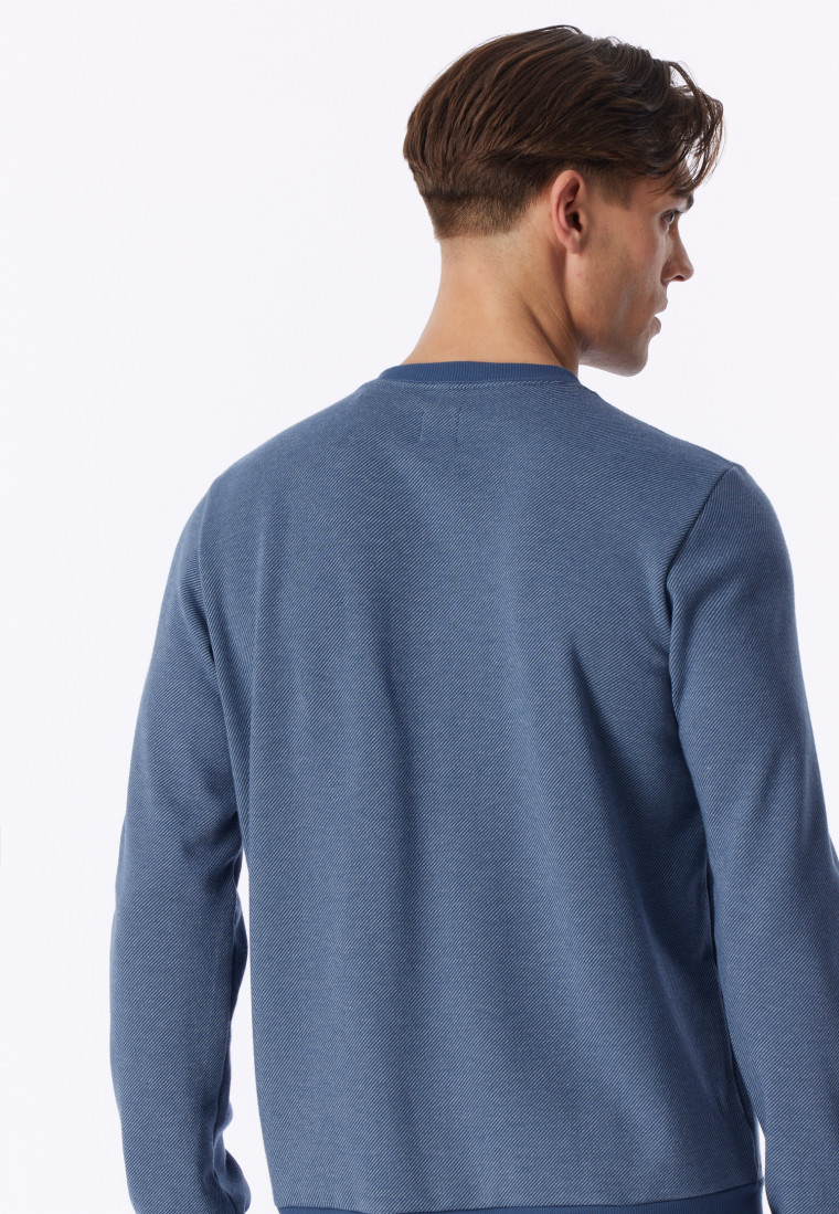 Sweatshirt Jacquard in faded denim - Mix+ Relax