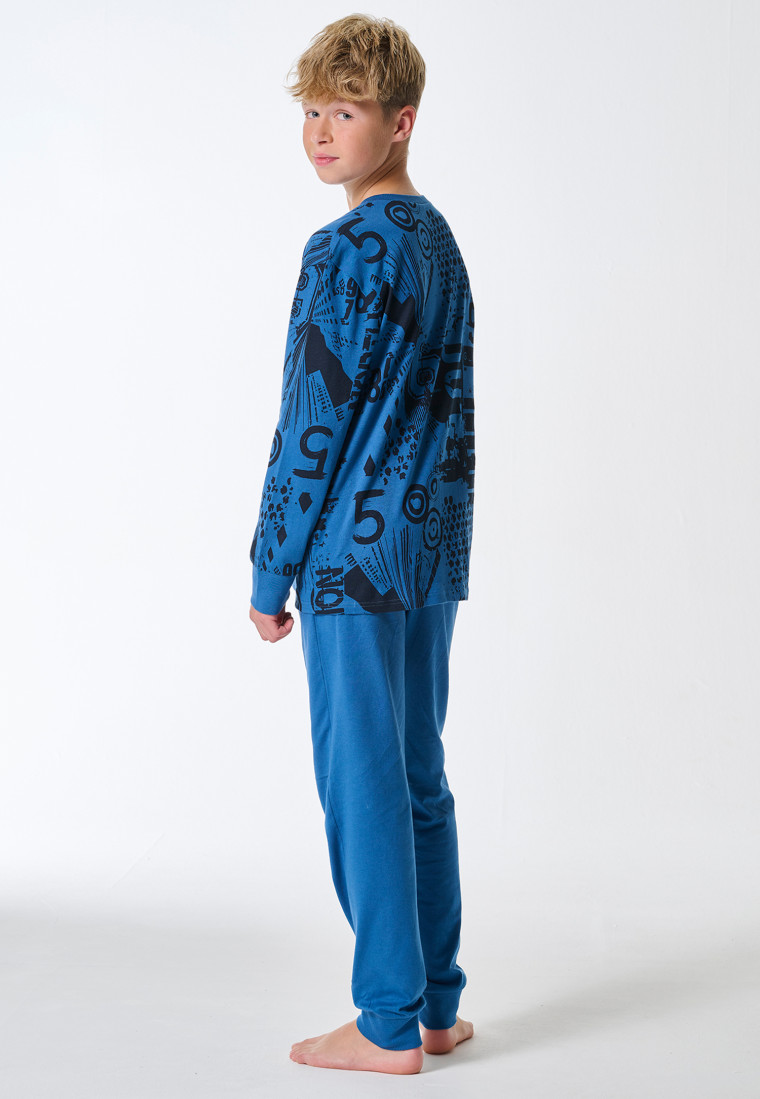 Pyjama long poignet bleu - Teens Nightwear