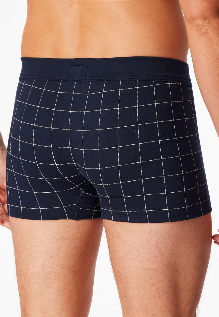 Shorts Fine Interlock chequered midnight blue - Fine Interlock