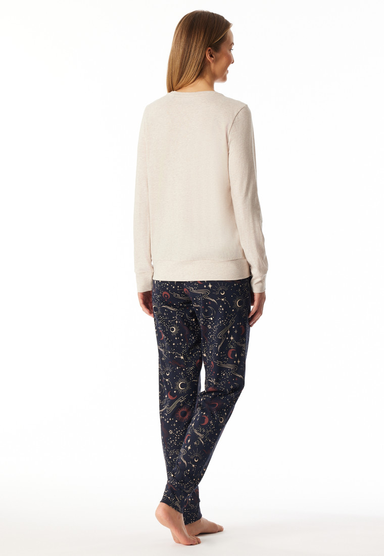 Pyjama lange manchetten beige - Family