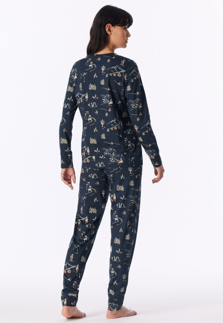 Pyjama long à poignets multicolore - « Family »