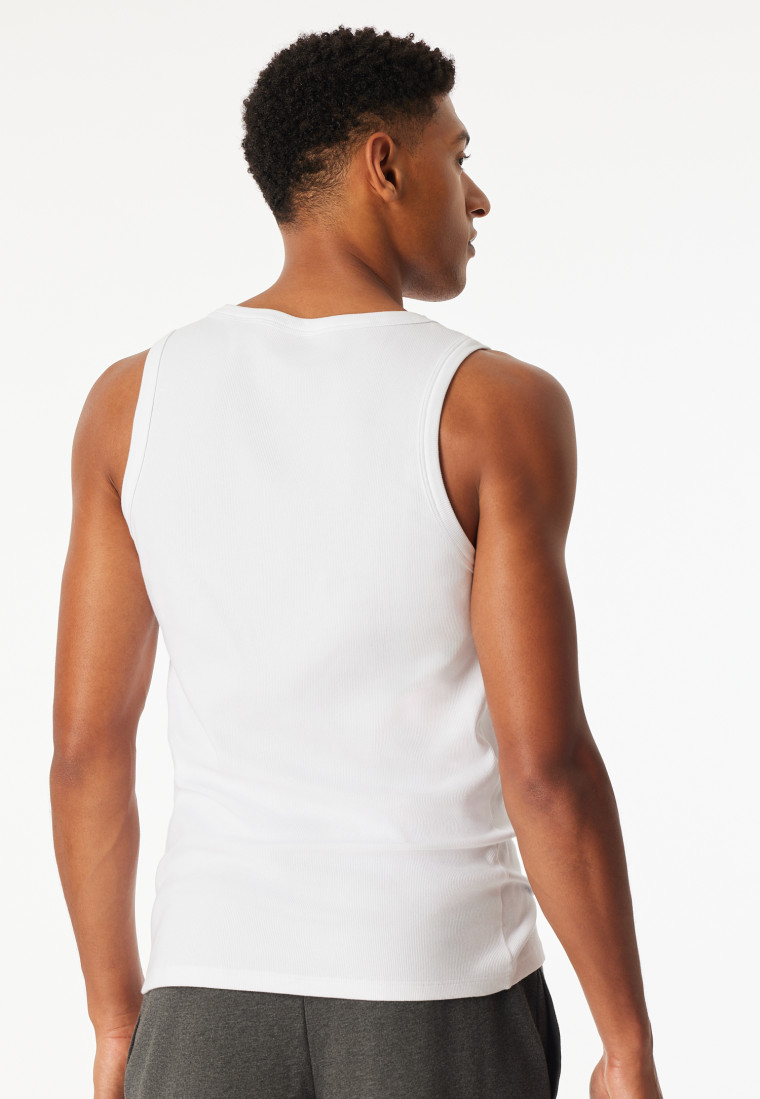 Tank top double rib white - SCHIESSER 150 Years