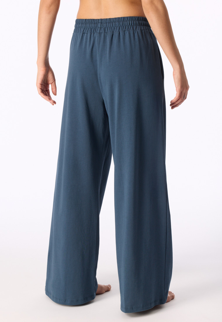 Langere broek van Heavy Single Jersey, diepblauw - Mix+ Relax