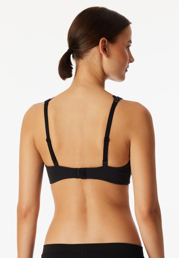 Soft-BH gemoldet ohne Bügel Spitze schwarz - Unique Cotton