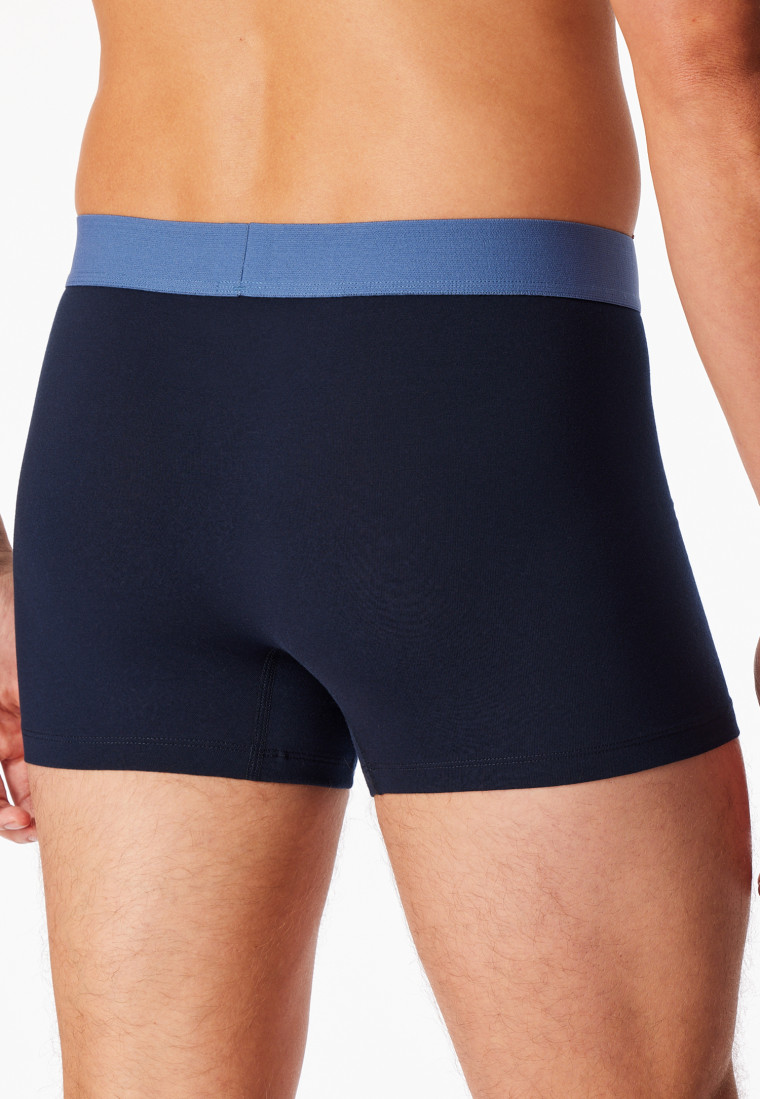 Shorts 3-pack Organic Cotton woven elastic waistband midnight blue - 95/5
