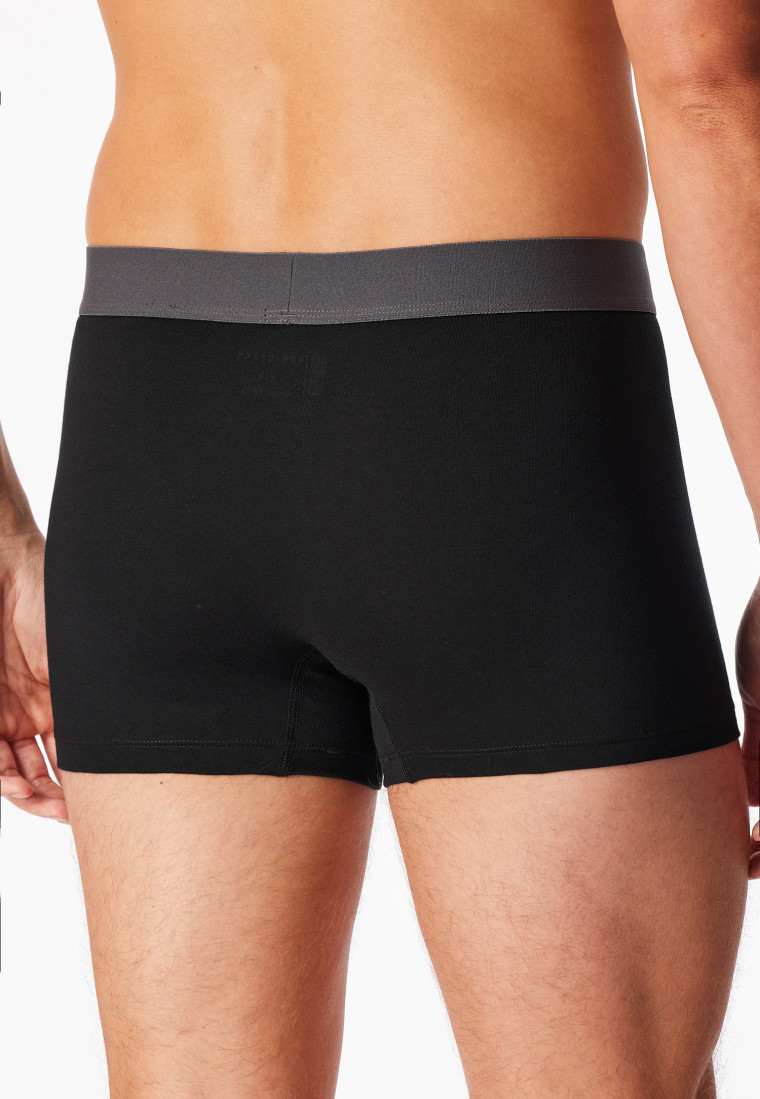 Shorts 3-pack Organic Cotton woven elastic waistband black - 95/5