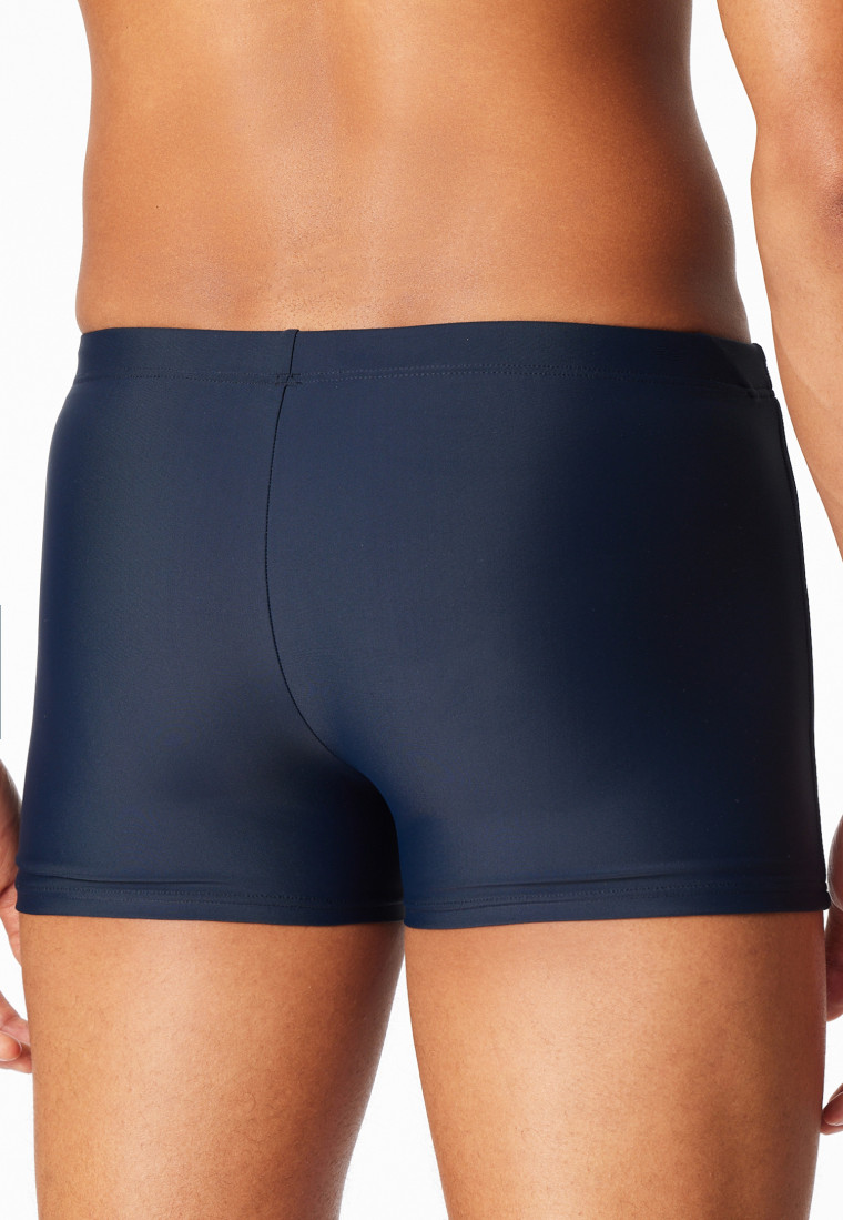 Badehose mit Bein Jersey Schlüsseltasche schwarz - Aqua