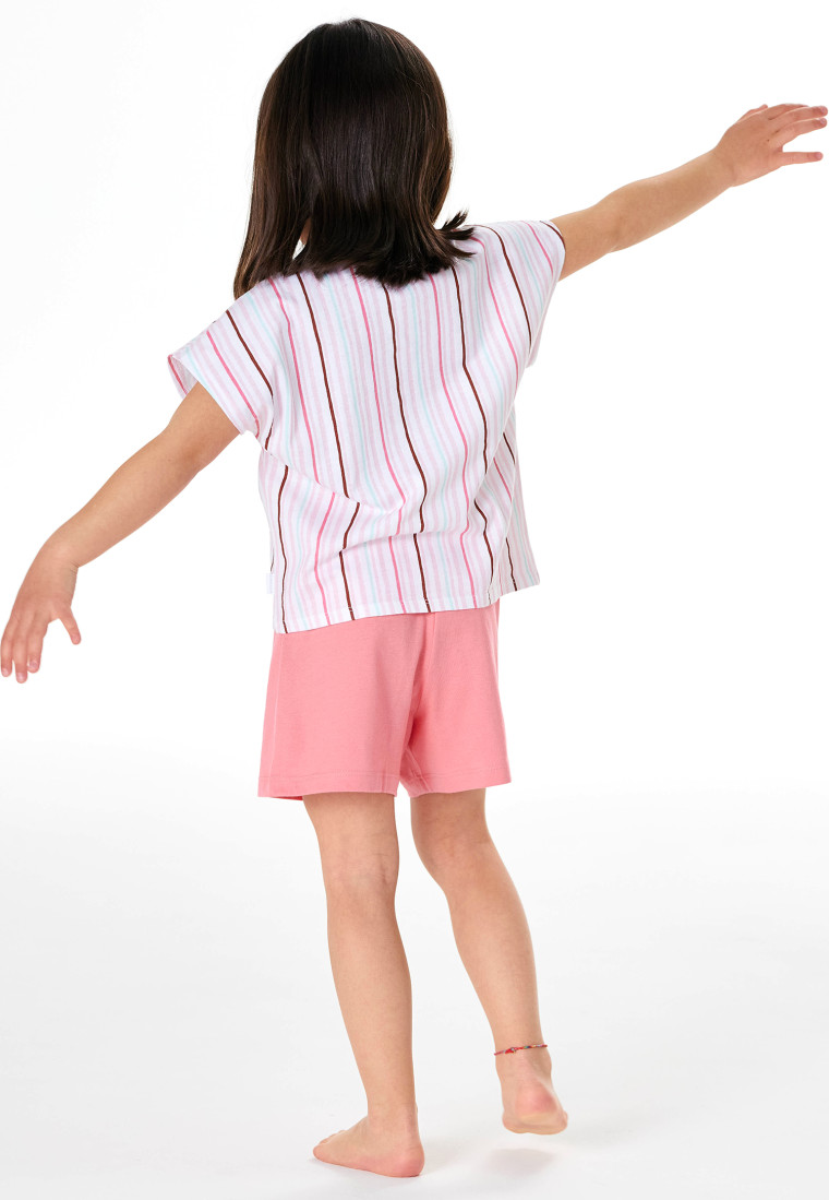 Pigiama corto a strisce rosa - Kids Nightwear
