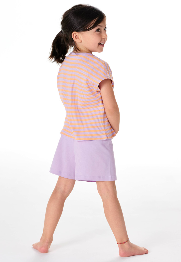 Pigiama corto a righe orchidea - Kids Nightwear