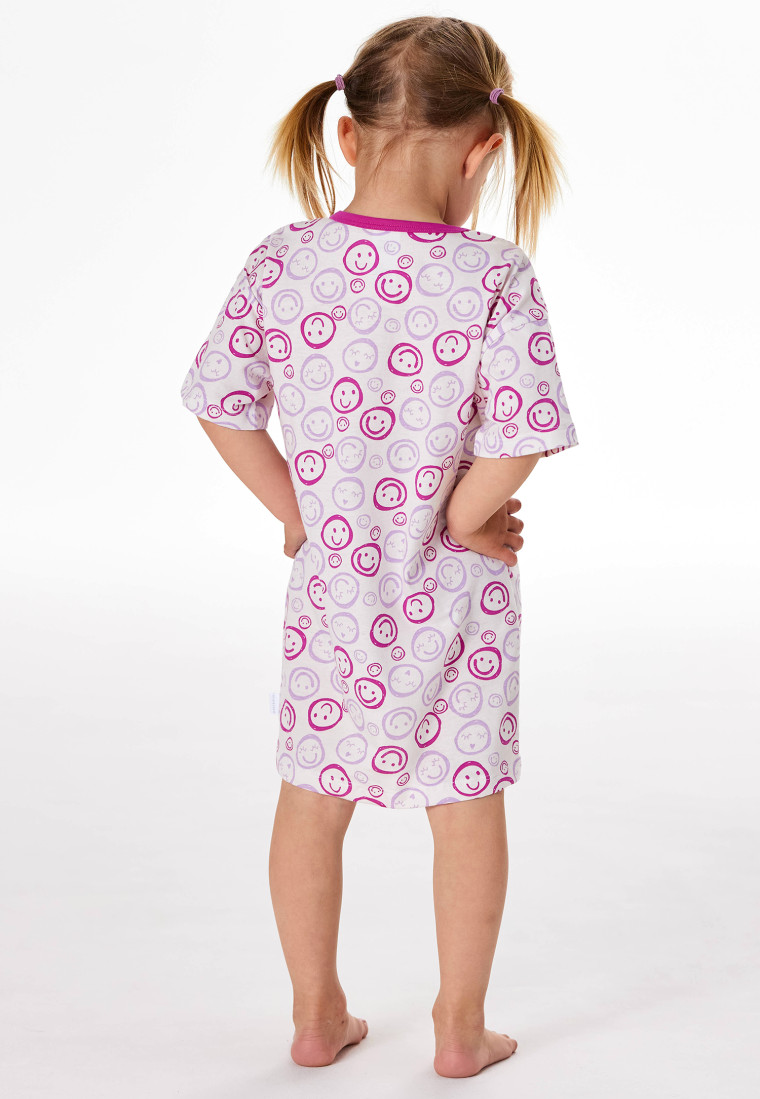 Camicia da notte a maniche corte Smileys off-white - Kids Nightwear
