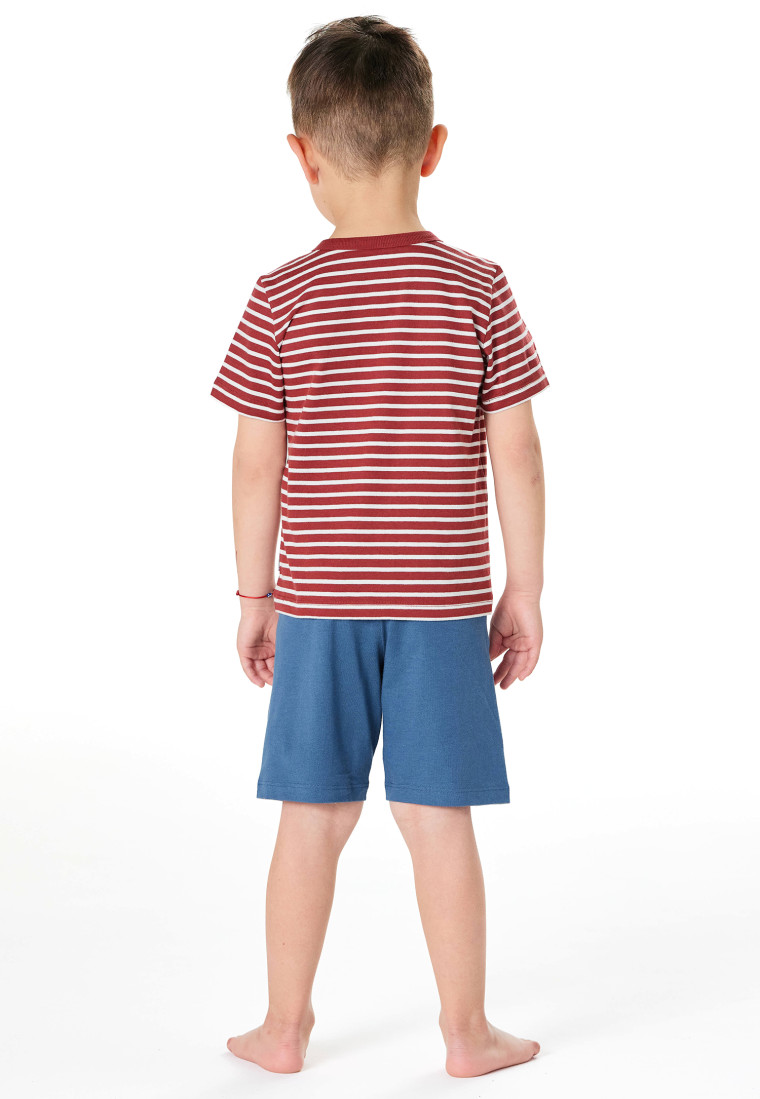 Pyjama korte streepjes rood - Kids Nightwear