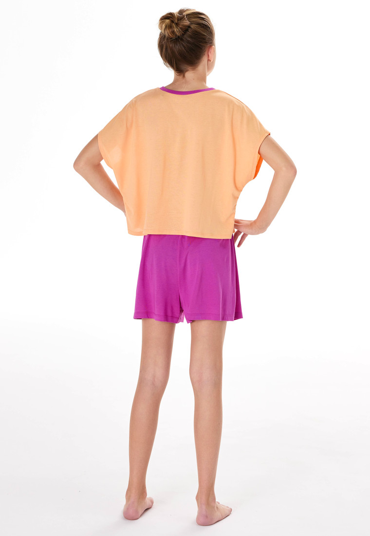 Pigiama corto arancio pesca-arancio - Teens Nightwear