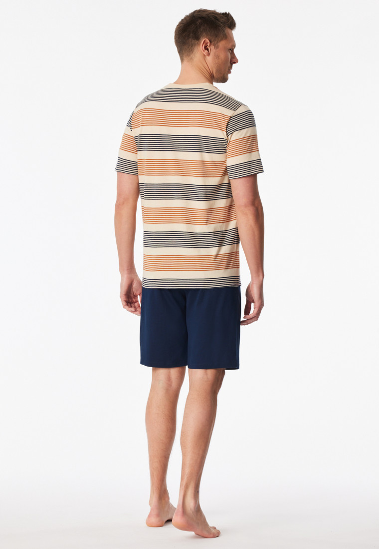 Schlafanzug kurz Ringel whisky - Casual Nightwear