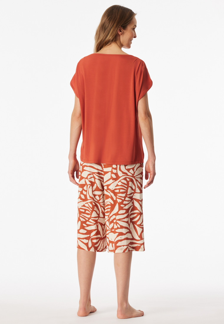 Pyjamas 3/4-long terracotta - Selected Premium