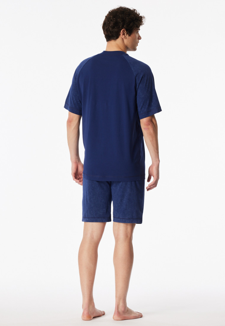 Short pyjamas tie-dye effect navy -Modern Essentials