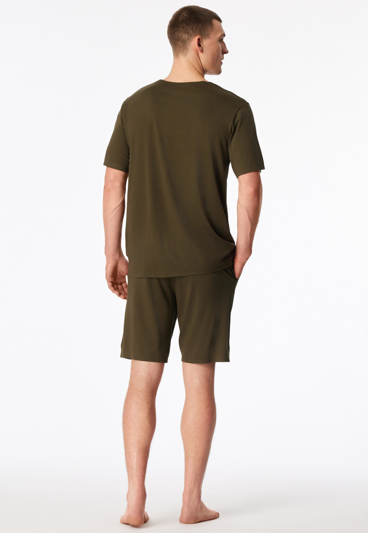 Short pyjamas olive - Modern Bonded
