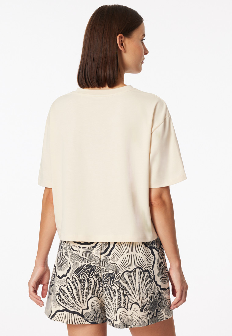 Shirt short sleeve heavy single jersey peal - Mix+Relax