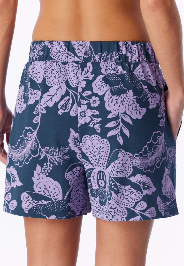 Korte broek van Heavy Single Jersey met veelkleurige bloemenprint - Mix+ Relax