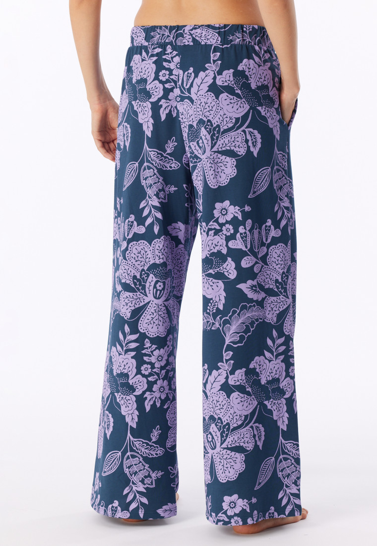 Langere broek van Heavy Single Jersey met veelkleurige bloemenprint - Mix+ Relax