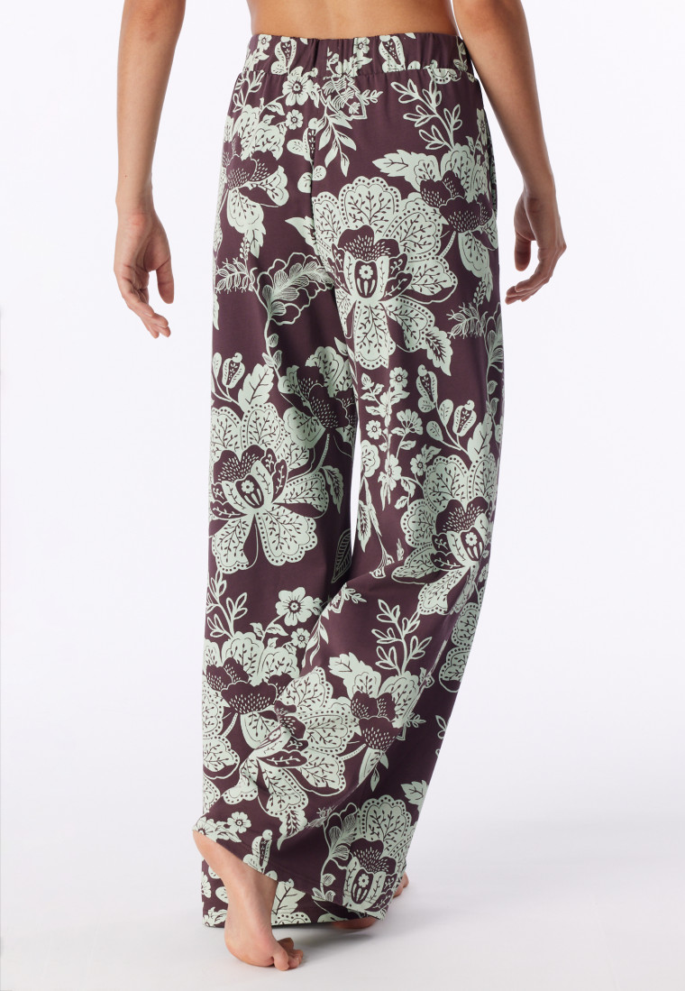 Langere broek van Heavy Single Jersey met veelkleurige bloemenprint - Mix+ Relax