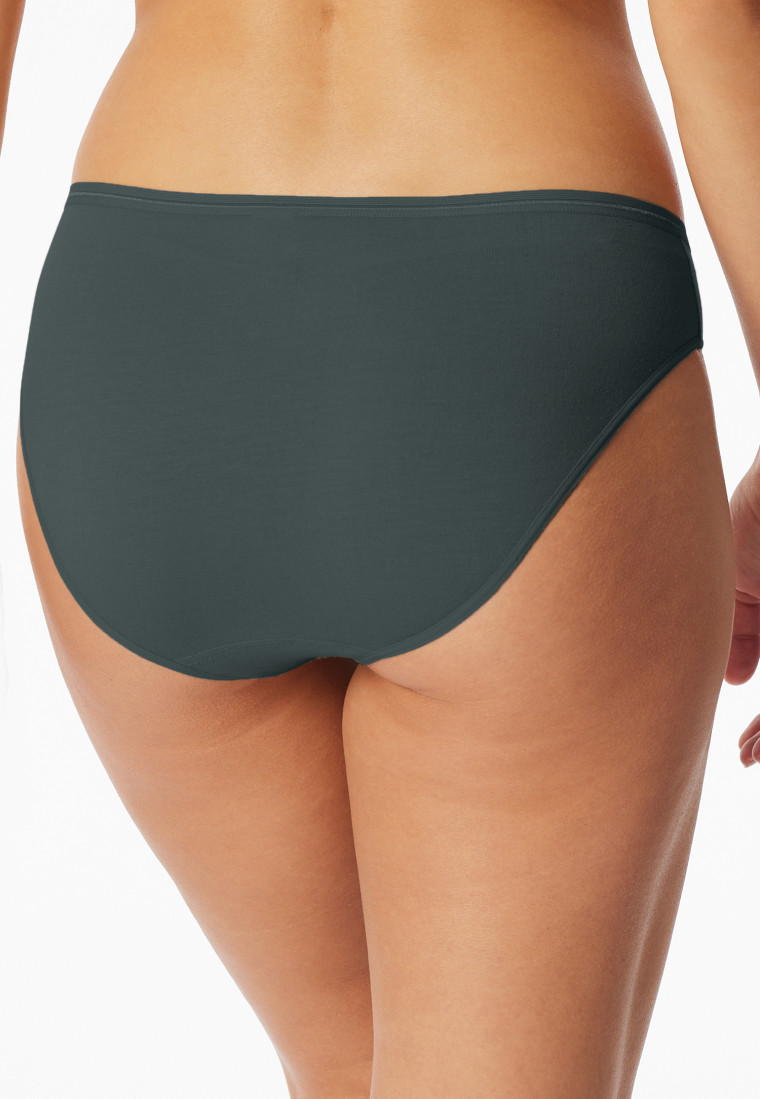 Tai Slips 2er-Pack schwarz/dunkelgrün - Modal Essentials