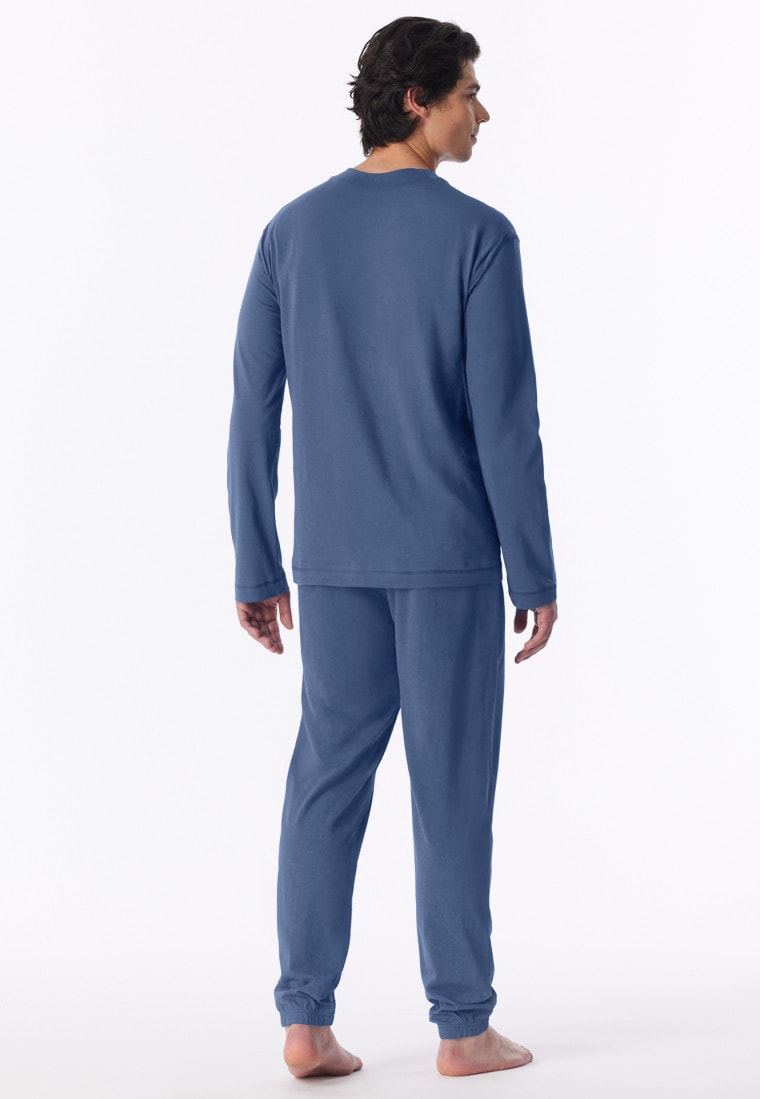 Schlafanzug lang Bündchen Oversized faded denim - Modern Essentials