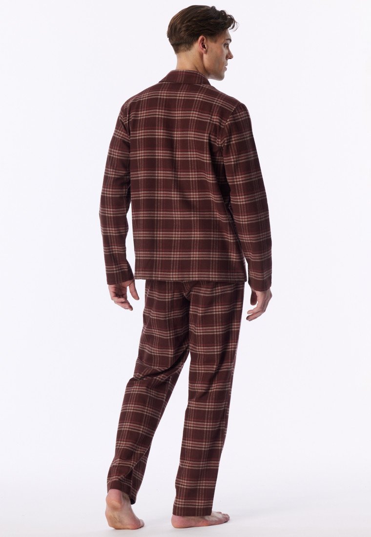 Pyjama lang Flanell praline kariert - Selected Premium Warming