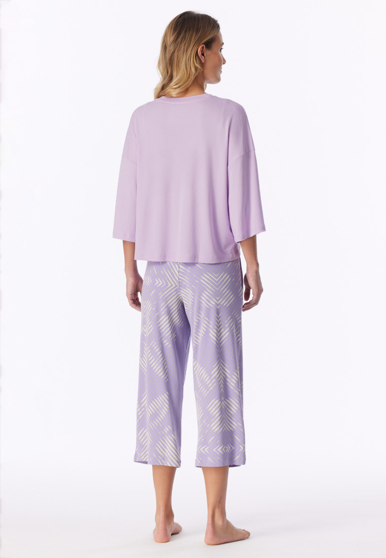 Schlafanzug 3/4-lang Interlock orchid - Modern Nightwear