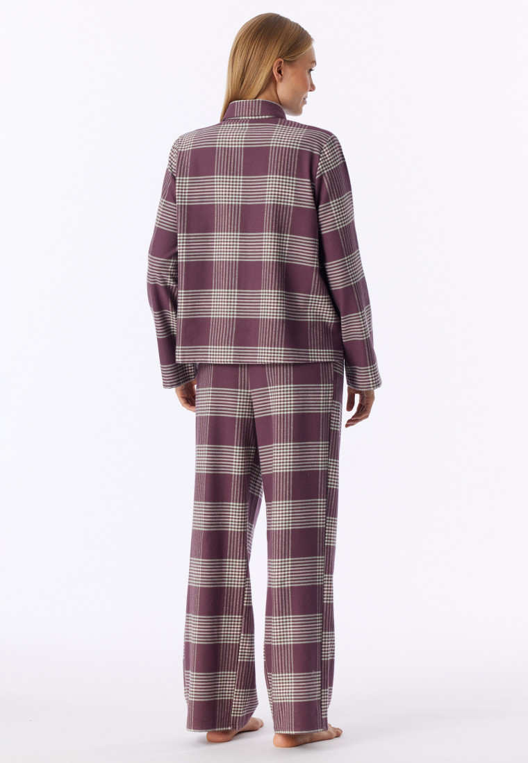 Pigiama lungo in flanella, caldo, a quadretti multicolori - selected premium Warming