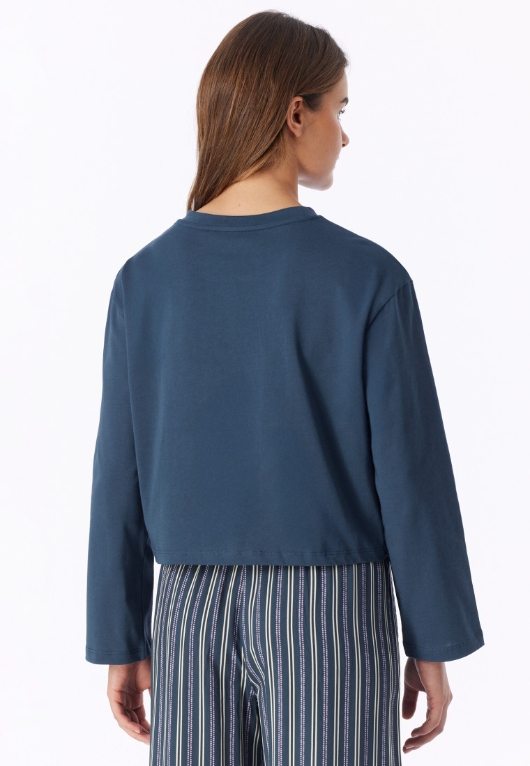 Long-Sleeve Shirt, Deep Blue - Mix+ Relax
