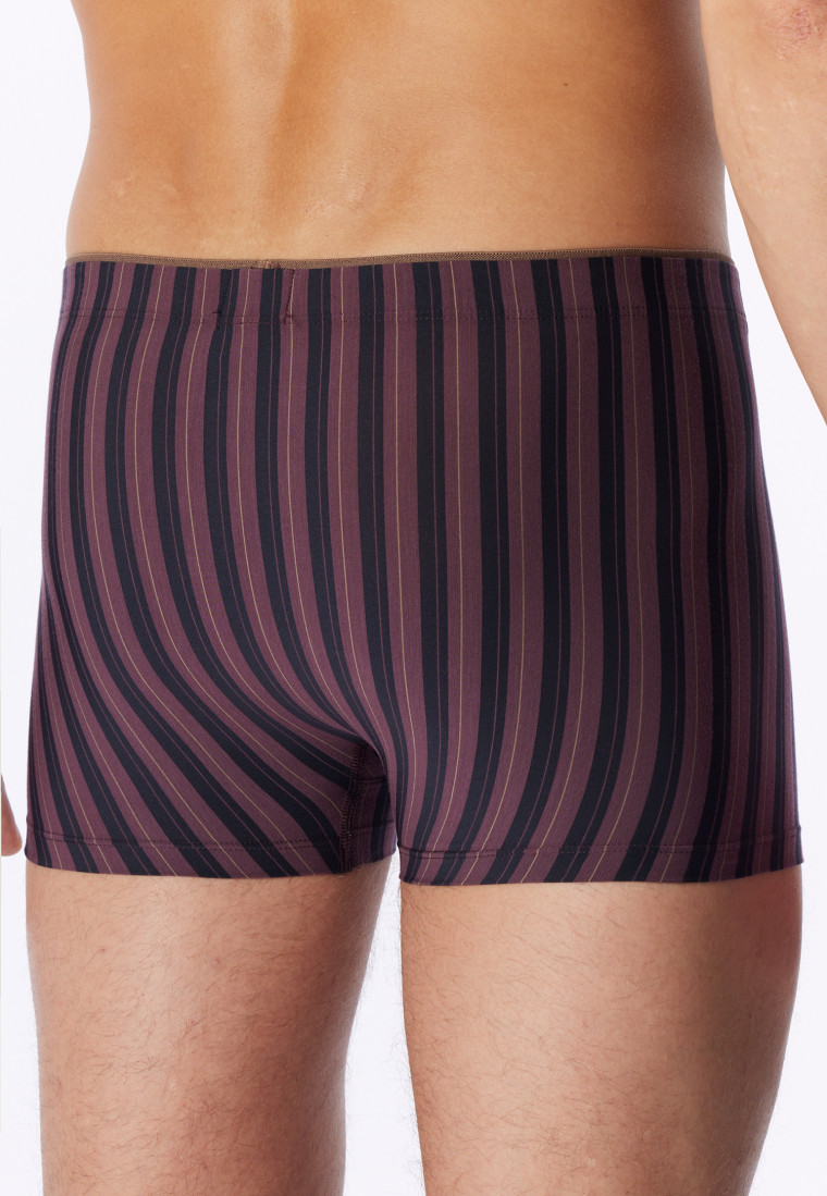 Bruine gestreepte korte broek - Long Life Soft