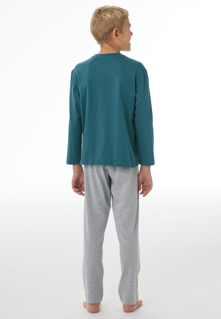 Schlafanzug lang Skate tiefseegrün - Nightwear