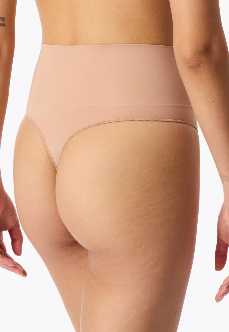 High Waist Cheeky String seamless Jersey maple - Seamless Contouring