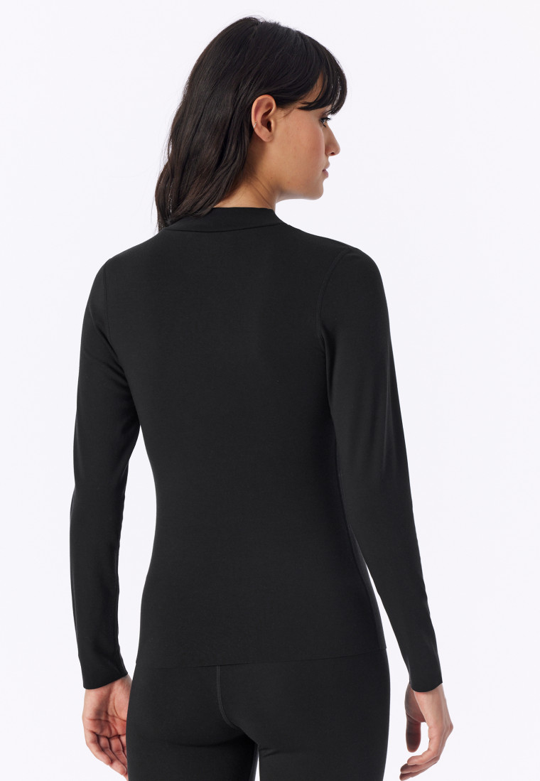 Warm shirt met lange mouwen, zwart - Invisible Soft Warming