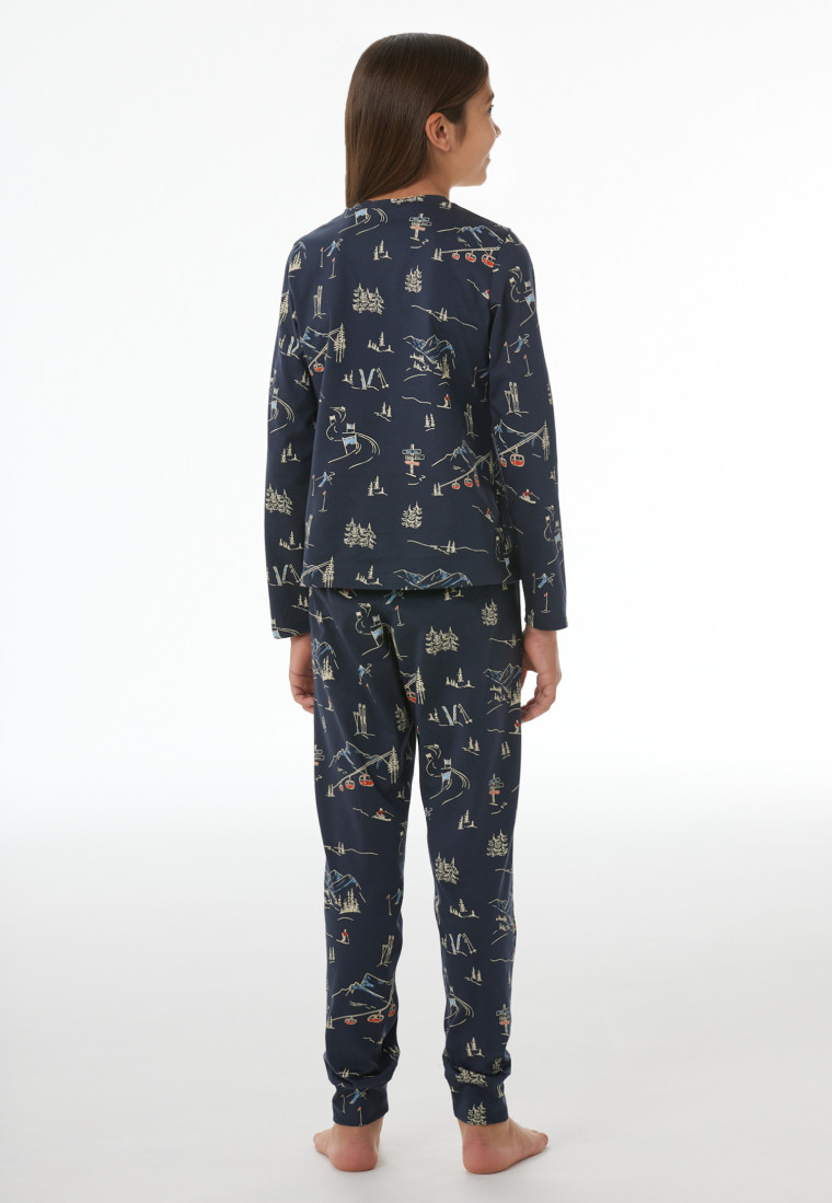 Lange pyjama met manchetten, multicolor - Family