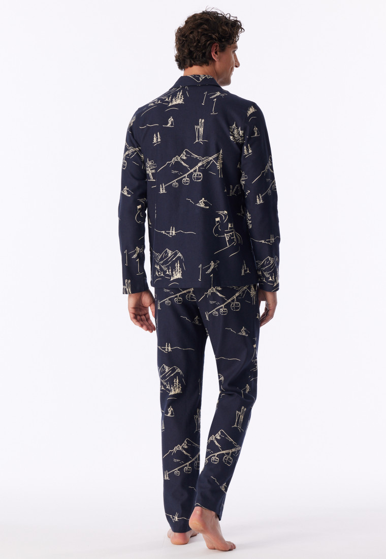 Lang pyjama van flanel, veelkleurig - Family