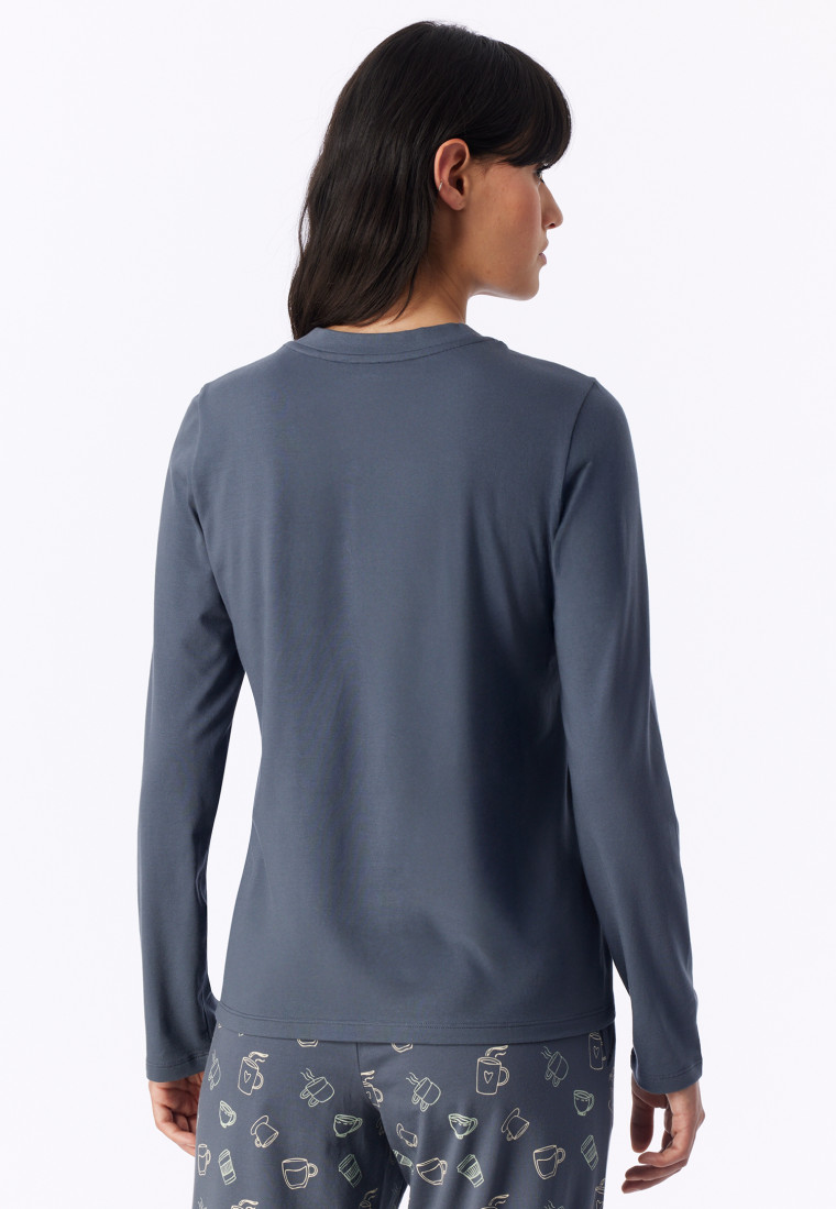Shirt met lange mouwen, blauwgrijs - Mix+ Relax